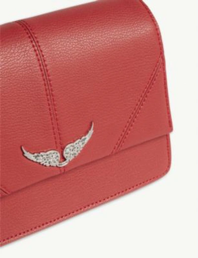 Shop Zadig & Voltaire Lolita Leather Shoulder Bag In Rouge
