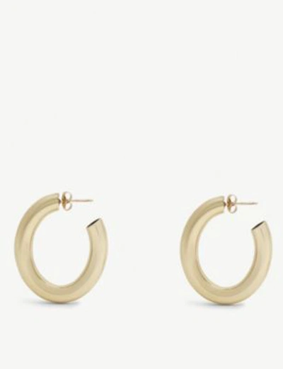 Shop Laura Lombardi Mini Curve Earrings In Brass