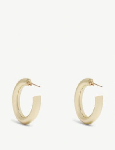 Shop Laura Lombardi Mini Curve Earrings In Brass