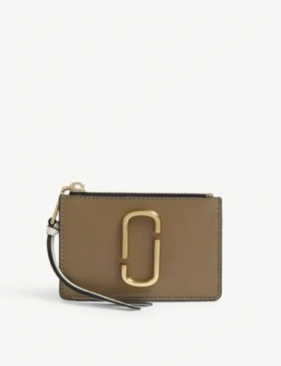 Shop Marc Jacobs Womens French Grey And Brown Leather Wallet In French Grey Multi