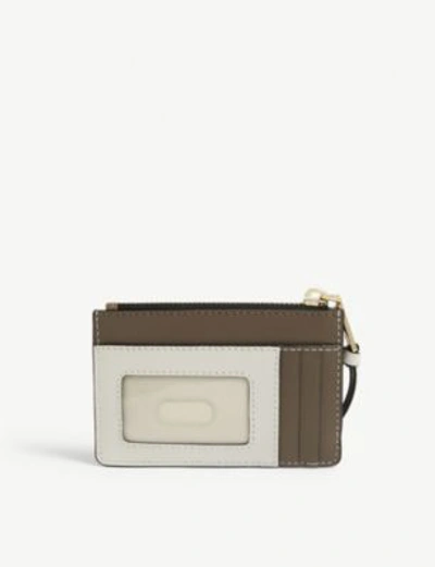 Shop Marc Jacobs Womens French Grey And Brown Leather Wallet In French Grey Multi