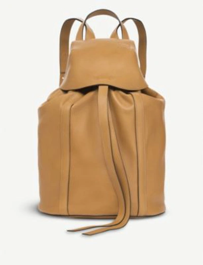 Shop Loewe Small Leather Backpack In Light Caramel