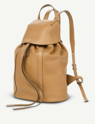 Shop Loewe Small Leather Backpack In Light Caramel