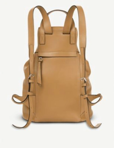 Shop Loewe Small Leather Backpack In Light Caramel
