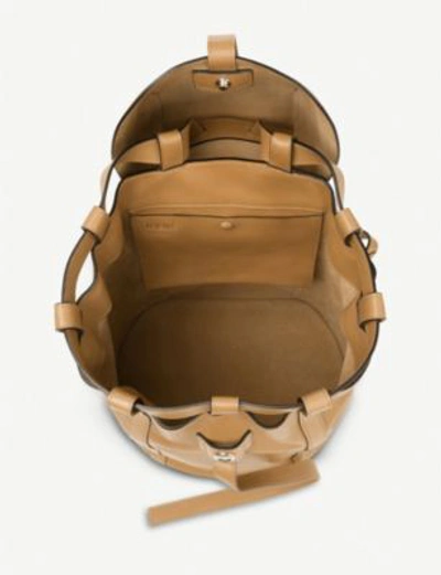 Shop Loewe Small Leather Backpack In Light Caramel