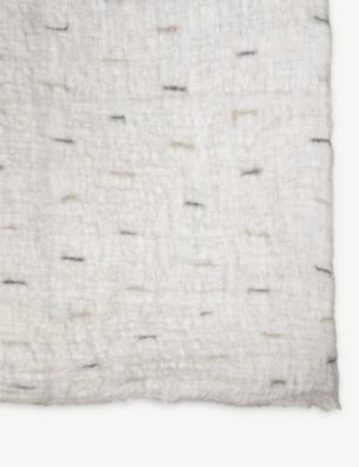 Shop Jane Carr The Loom Wrap Cashmere Scarf In Pearl