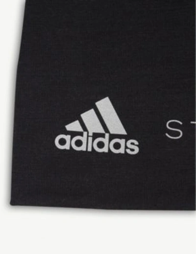 Shop Adidas By Stella Mccartney Reflective Logo Wool Beanie In Black Reflective
