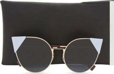 Shop Fendi Ff0190/s Lei Cat-eye Frame Sunglasses In Gold