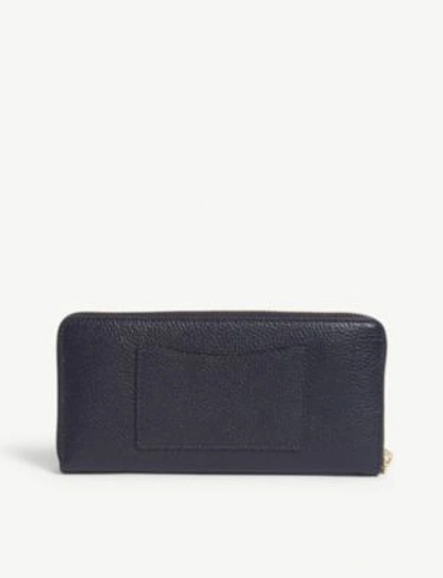 Shop Michael Michael Kors Mercer Continental Leather Wallet In Admiral