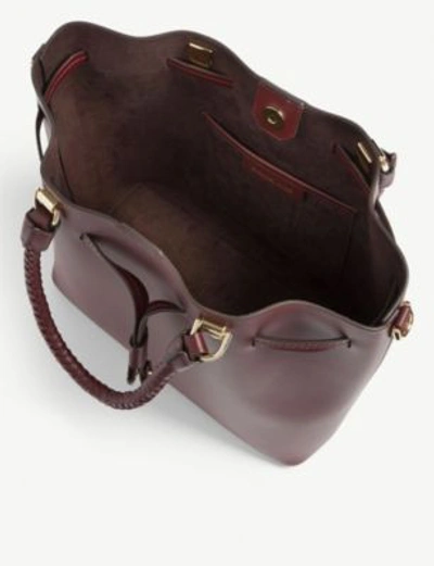 Shop Michael Michael Kors Blakely Leather Bucket Bag In Oxblood