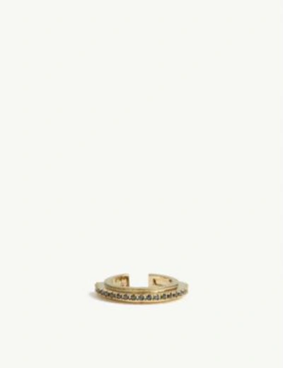 Shop Astrid & Miyu Fitzgerald Circle Ear Cuff In Gold