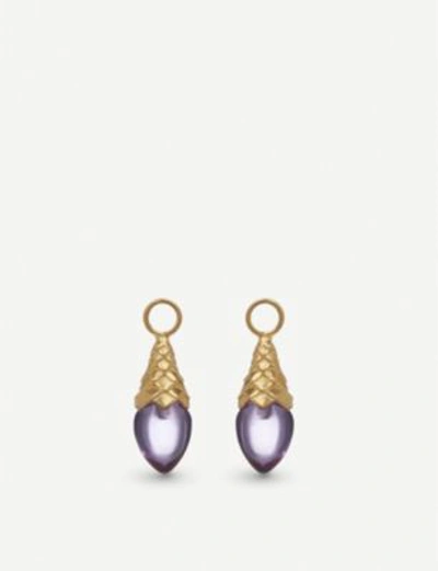 Shop Annoushka 18ct Yellow Gold And Amethyst Earring Drops
