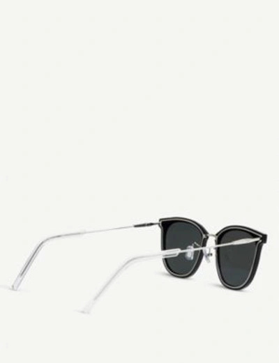 Shop Gentle Monster Pixx Acetate And Stainless Steel Sunglasses In Black