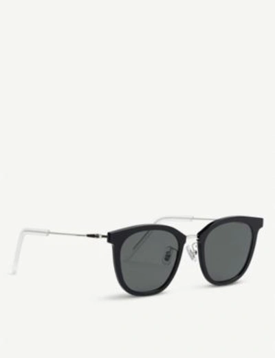 Shop Gentle Monster Pixx Acetate And Stainless Steel Sunglasses In Black