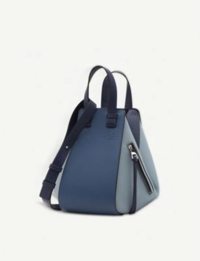 Shop Loewe Ladies Varsity Blue Hammock Leather Purse In Varsity Blue Multito