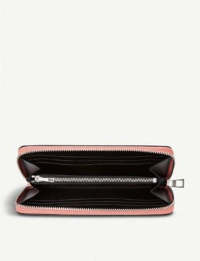 Shop Loewe Anagram Embossed Logo Leather Wallet In Pink Tulip/black
