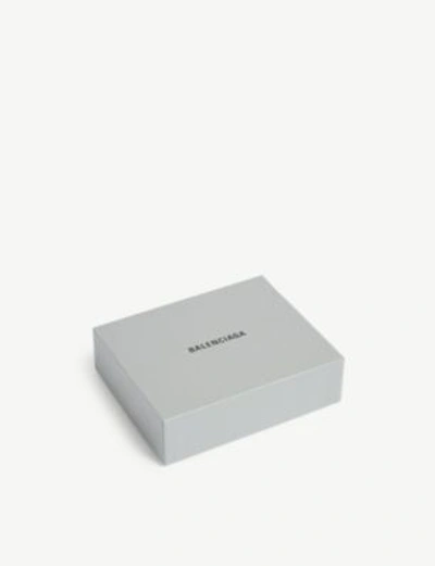 Shop Balenciaga Baltimore Grained Leather Card Holder In Blue
