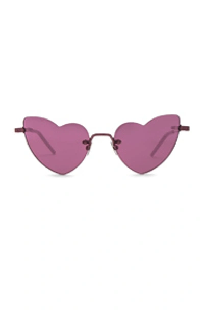 Shop Saint Laurent Loulou Sunglasses In Pink
