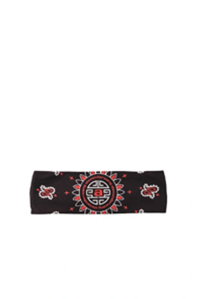 Shop Alexander Wang Bandana Headband In Red In Black,paisley,red