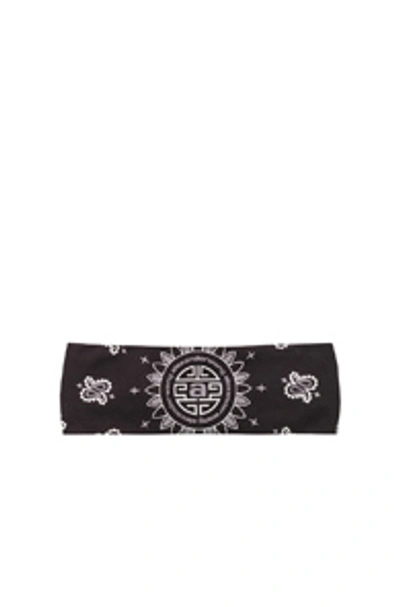 Shop Alexander Wang Bandana Headband In Black,paisley.