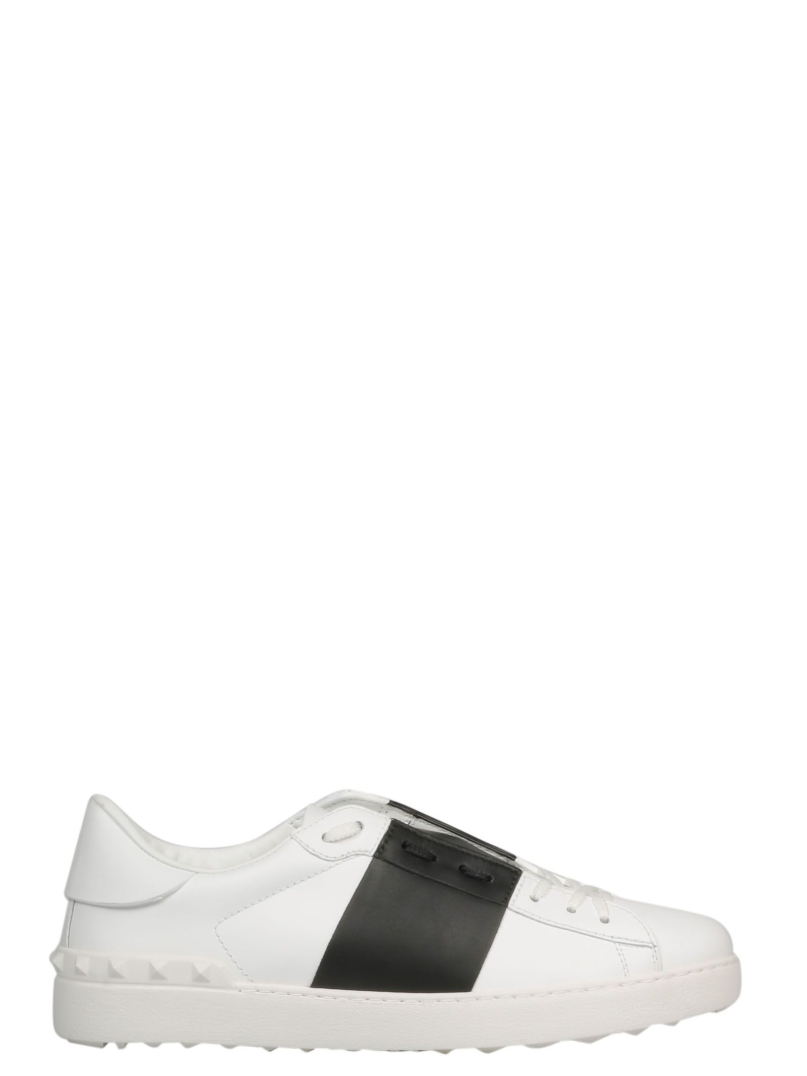 Valentino Garavani White Open Sneaker In White/black | ModeSens