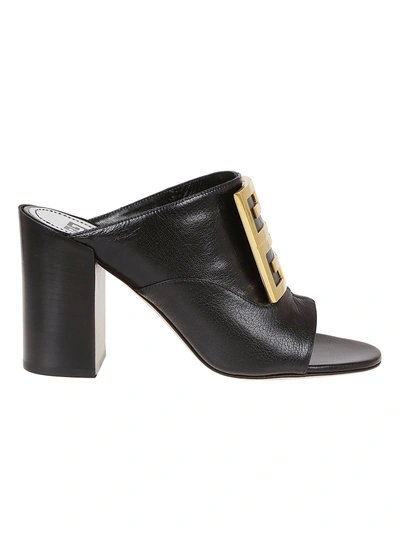 Shop Givenchy 4g Logo Mules In Black