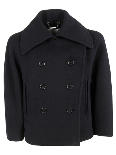 Shop Chloé Buttoned Peacoat In Basic