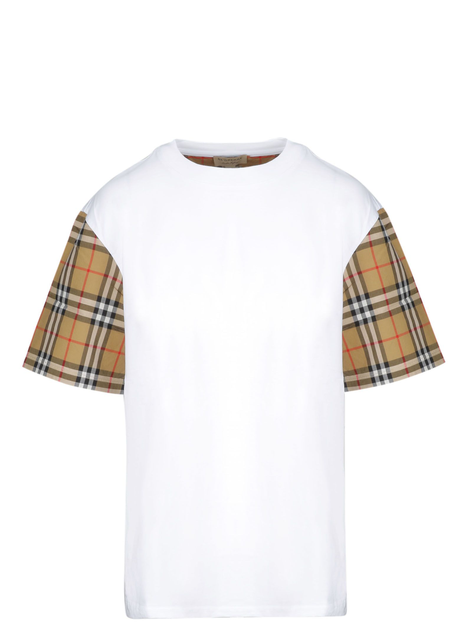 burberry check sleeve t shirt