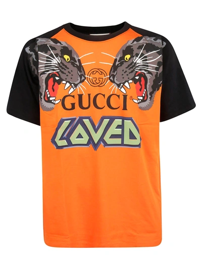 Shop Gucci Oversized Printed T-shirt In Basic