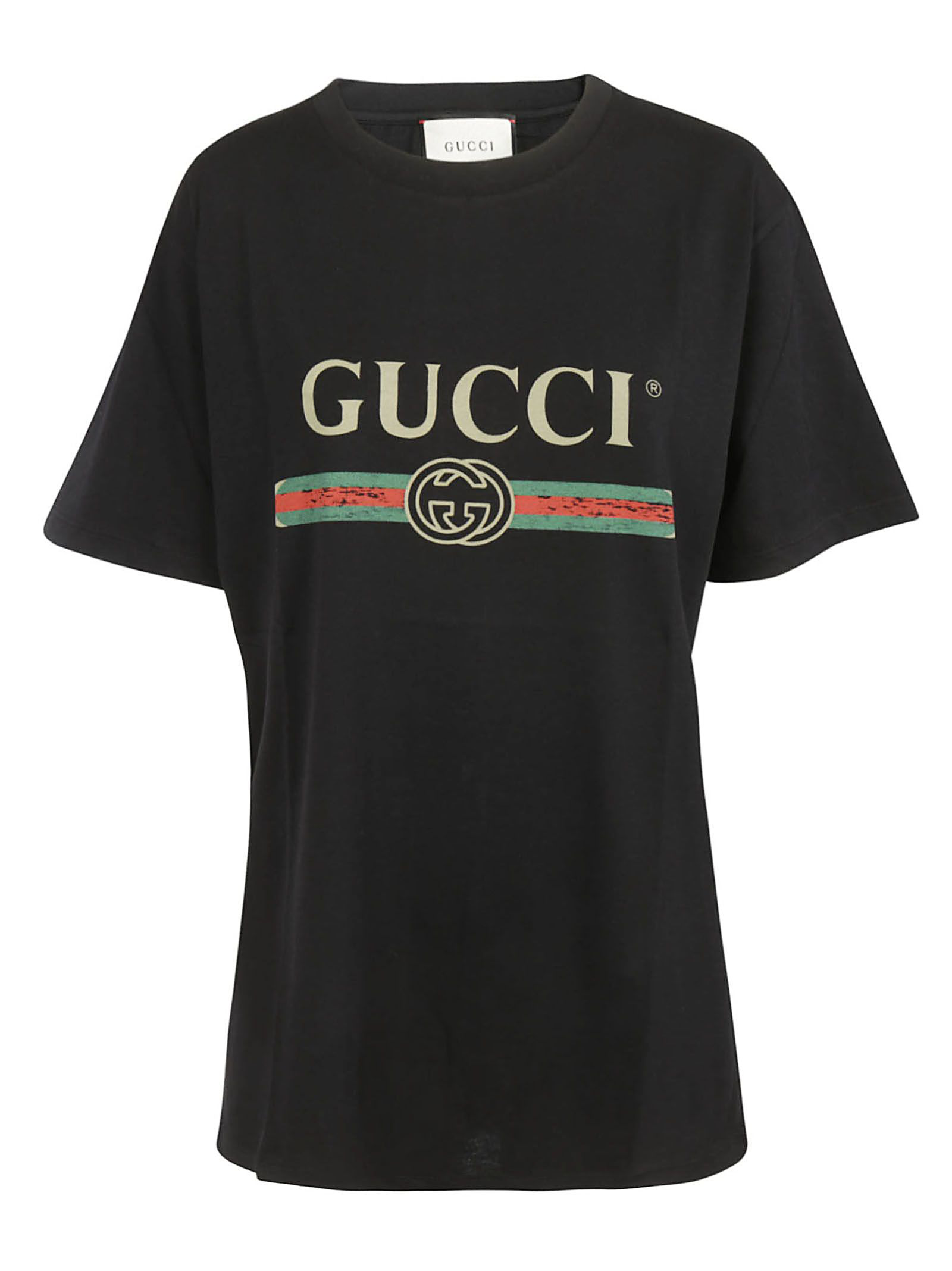 Gucci Logo Print T-shirt In Black | ModeSens