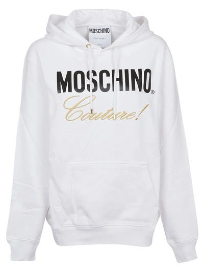 Shop Moschino Logo Print Hoodie