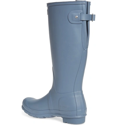 Shop Hunter Original Tall Adjustable Back Waterproof Rain Boot In Gull Grey Matte