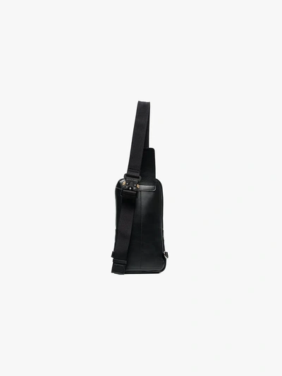 Shop Alyx 1017  9sm Black Rollercoaster Buckle Leather Crossbody Bag