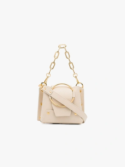 Shop Yuzefi Cream Delila Mini Leather Cross-body Bag In Nude/neutrals