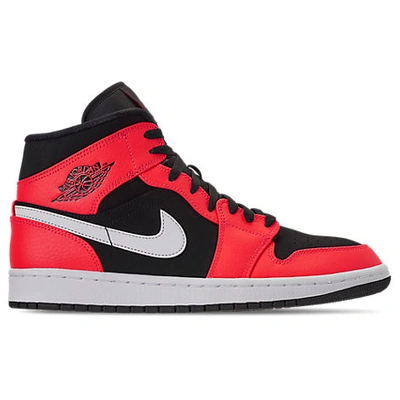 Shop Nike Men's Air Jordan 1 Mid Retro Basketball Shoes In Red