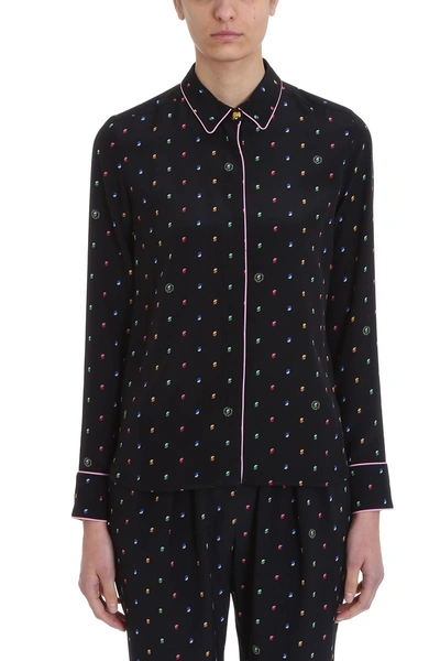 Shop Stella Mccartney Pyjama Black Silk Shirt