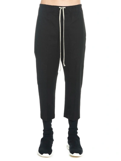 Shop Rick Owens 'drowstring Aster Cropped' Pants In Black