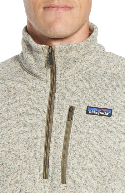 Shop Patagonia 'better Sweater' Quarter Zip Pullover In Bleached Stone