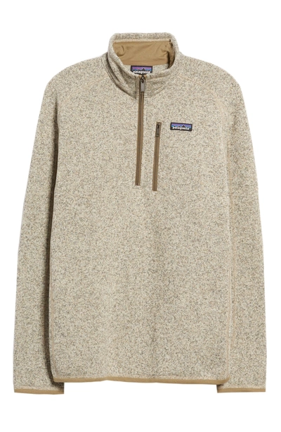 Shop Patagonia 'better Sweater' Quarter Zip Pullover In Bleached Stone