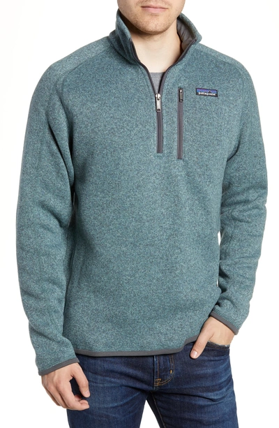 Shop Patagonia Better Sweater Quarter Zip Pullover In Shadow Blue