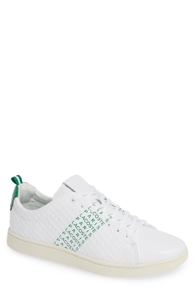 Shop Lacoste Carnaby Evo 119 2 U Sneaker In White/ Green