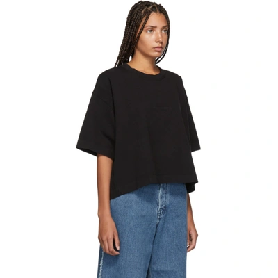 Shop Acne Studios Black Embossed Logo Cylea T-shirt