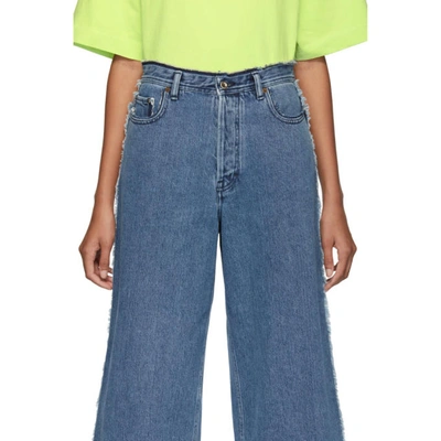 Shop Acne Studios Blue Phelina Jeans In Mid Blue