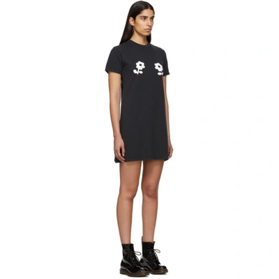 Shop Alexa Chung Alexachung Black Double Daisy T-shirt Dress In 900 Black