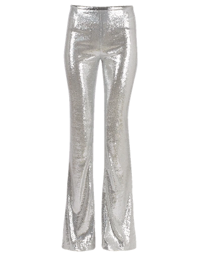 Shop Galvan Galaxy Sequin Pant In Silver
