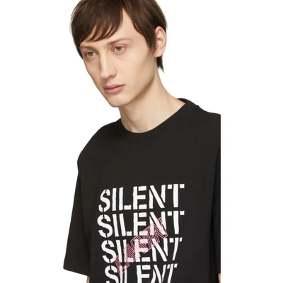 Shop Lanvin Black Multi Silent T-shirt In 10 Black
