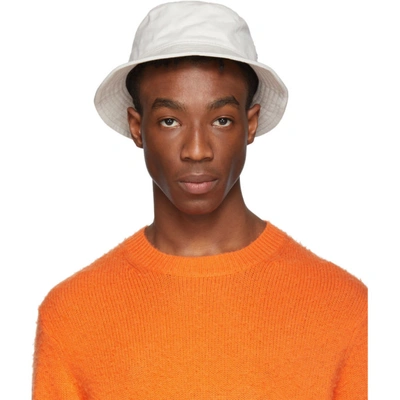 Shop Acne Studios Off-white Twill Buk A Bucket Hat