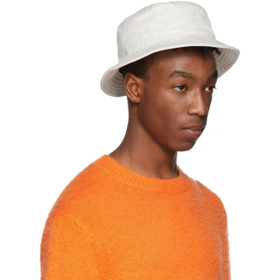 Shop Acne Studios Off-white Twill Buk A Bucket Hat