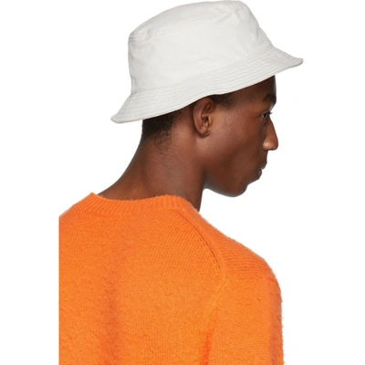 Shop Acne Studios Off-white Twill Buk A Bucket Hat