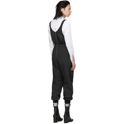 Shop Random Identities Black Quilted Jumpsuit